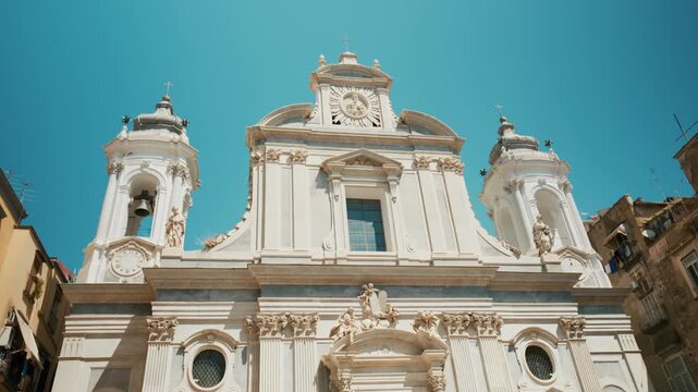 The monumental religious church of Girolamini in Naples, Italy