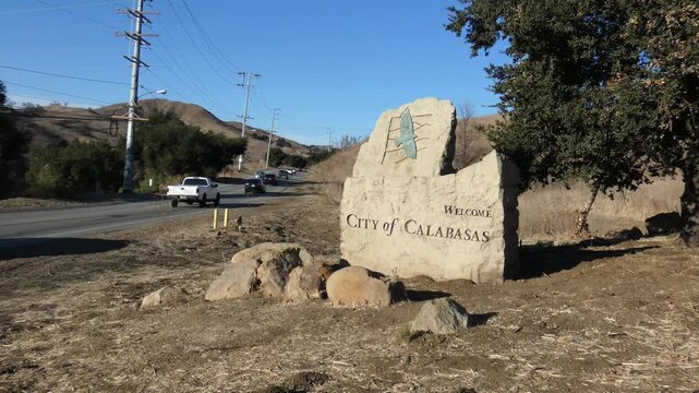 Calabasas California Public Welcome Sign