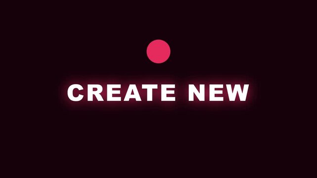 Create new button interface animation with glowing neon plus for digital user experience and web projects 4k