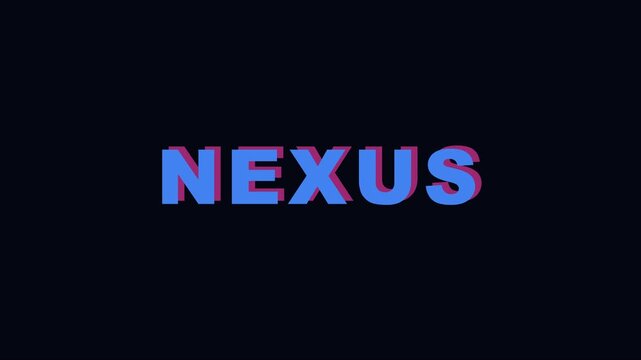 Nexus minimalist kinetic typography motion title animation for modern tech branding and digital business presentations 4k