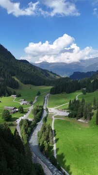 Rosenlaui Valley in the Bernese Oberland, Switzerland and Alpine Landscape