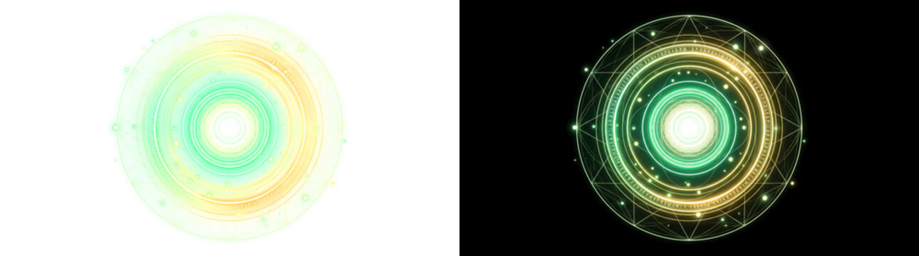 Rune Free Sigil Lattice Disc Astrolabe Effect Luminous Effect Cutout with Real Transparency