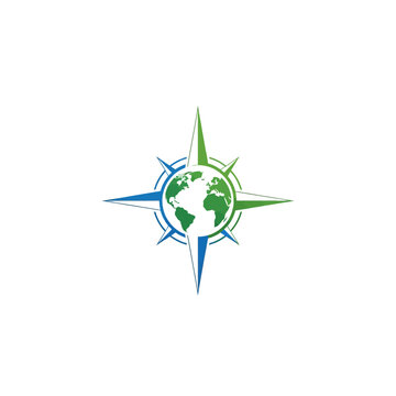 Earth compass logo