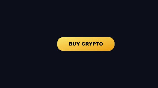 Buy crypto bitcoin button animation for digital finance and cryptocurrency trading platforms 4k
