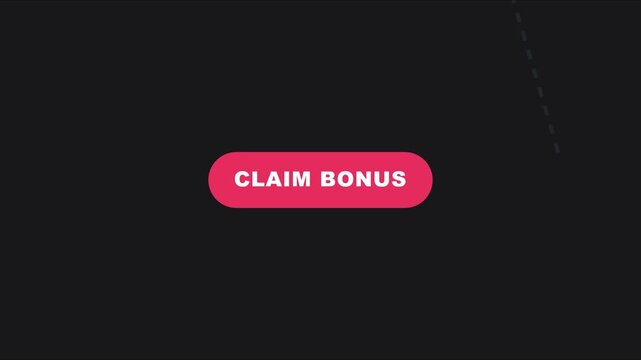 Claim bonus button animation with dynamic geometric lines for digital marketing and e-commerce user interface 4k