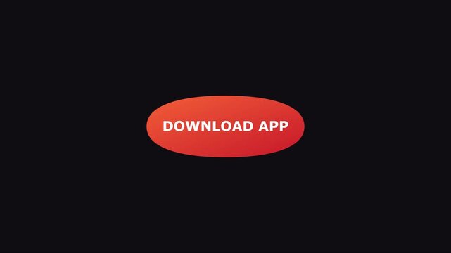 Download app button animation with red gradient for mobile interface and digital marketing projects 4k
