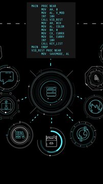 Futuristic hud technology interface elements