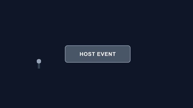 Host event button ui animation for digital interface and web application 4k