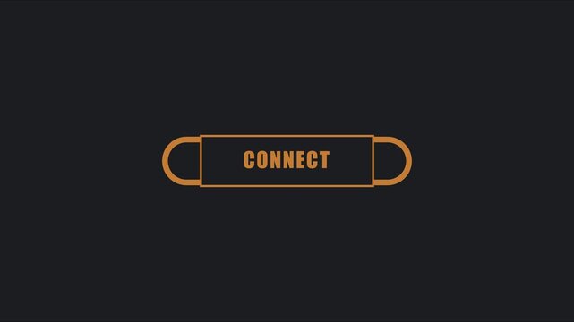 Minimalist connect button animation for digital interface and user experience 4k