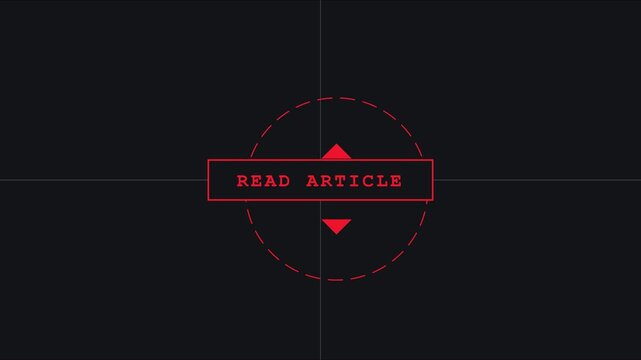 Read article button ui animation for website interface and digital marketing call to action 4k