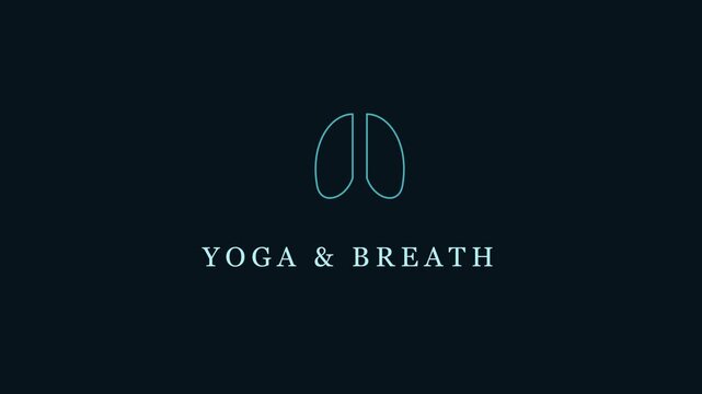 Yoga breath minimalist motion calming wellness and meditation concept animation 4k mindfulness