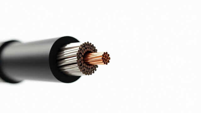 High Voltage Cable Technical Detail Copy Space