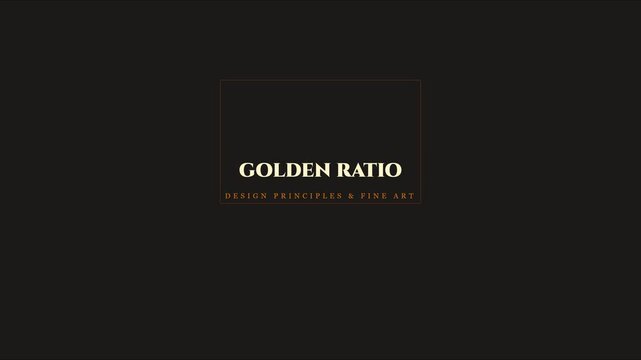 Golden ratio principles and fine typography motion for creative education and projects animation 4k composition