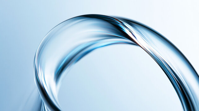Abstract Clear Curved Glass and Water Wave Background