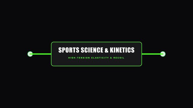 Sports science kinetics: high-tension elasticity recoil motion overlay animation 4k
