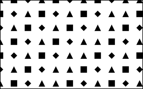 Abstract geometric pattern with repeating triangles squares and diamonds