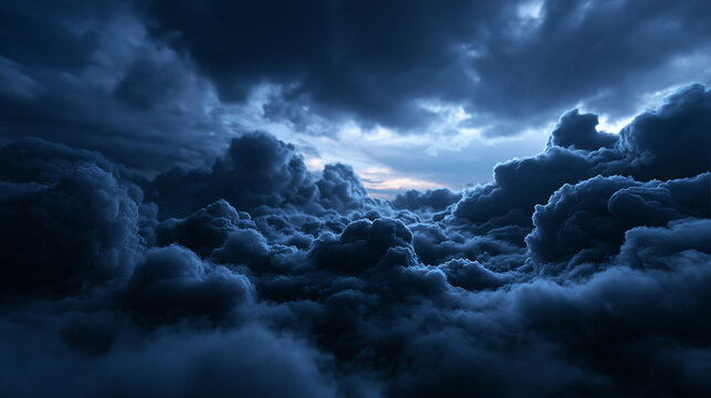Dark Storm Clouds Gathering in Dramatic Sky