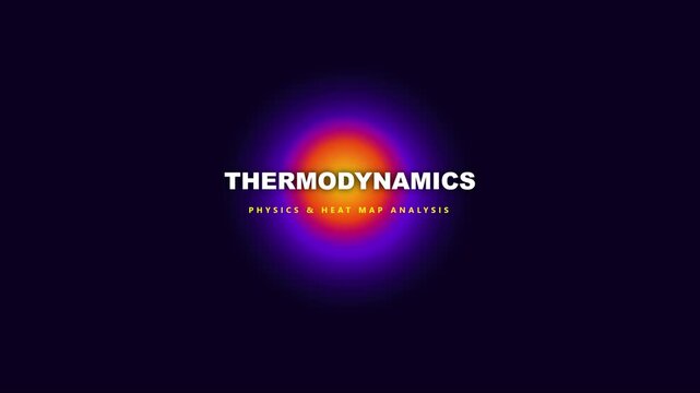 Thermodynamics physics and heat map analysis motion animation 4k background, thermal