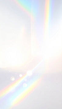 Rainbow iridescent holographic wave background with glowing glitter light for story banner