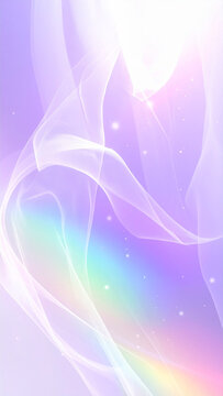 Elegant purple background with wave silk fabric aurora light particles for vertical story