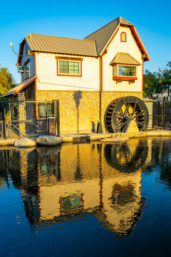 Central Park at Mill Creek glows at sunset