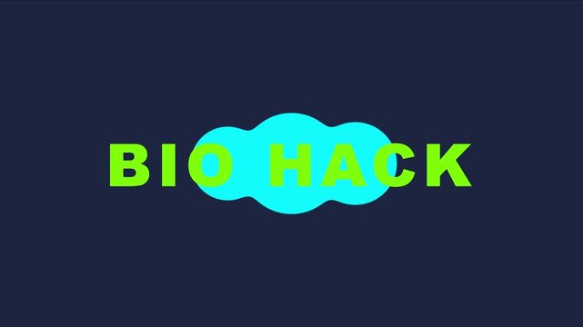 Bio hack motion title animation for health and wellness technology and science projects 4k biohacking