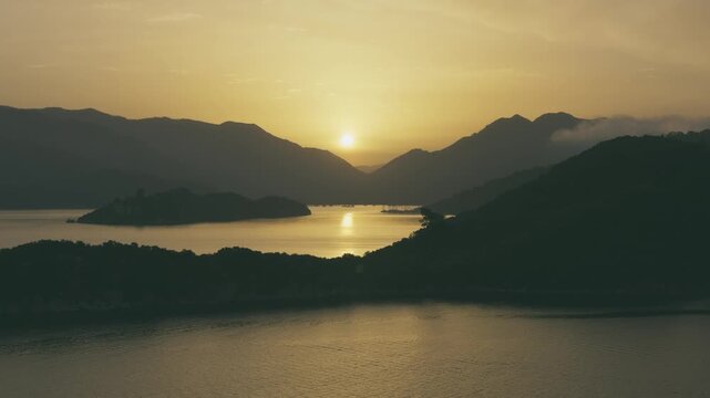 Golden Sunset Over Adakoy Coast Marmaris Turkey