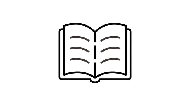 Open book icon with empty pages