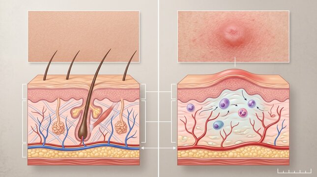 Skin inflammation: interactions