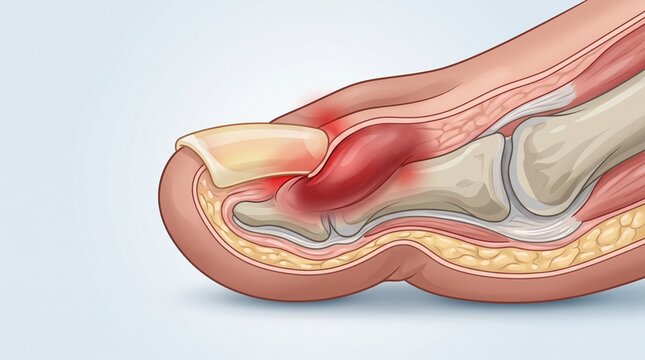 Paronychia: inflammation of the soft tissues
