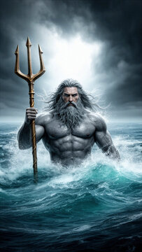 Poseid&oacute;n, Neptuno, dios del mar, dios griego, mitolog&iacute;a griega, mitolog&iacute;a, tridente, oc&eacute;ano, dios del oc&eacute;ano, mar, divinidad, dios mitol&oacute;gico, tormenta, tormenta el&eacute;ctrica, rayos, rel&aacute;mpagos, olas, ma