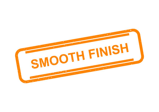 Orange smooth finish stamp with bold text illustration