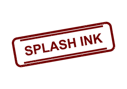 Red splash ink stamp with bold text illustration