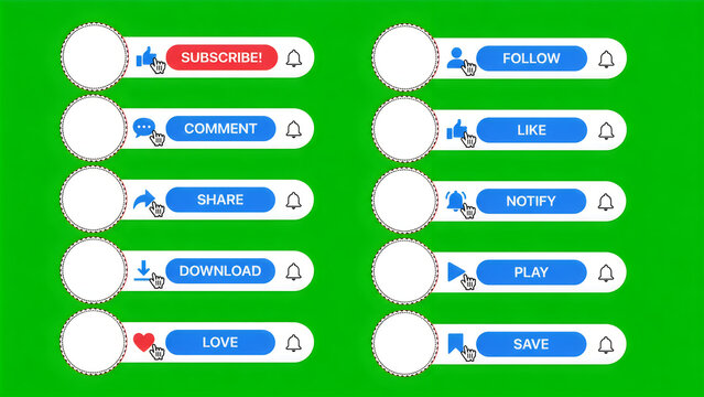 Flat ui game controller buttons set