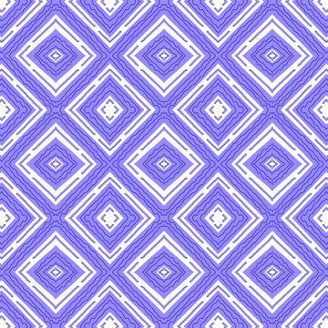  Seamless Blue Geometric Diamond Pattern Hand Drawn Tribal Style Background