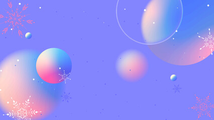 Fototapeta premium Elegant Winter Background with Snowflakes and Glassmorphism