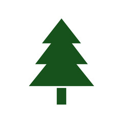 Fototapeta premium Isolated Green Pine Tree Silhouette