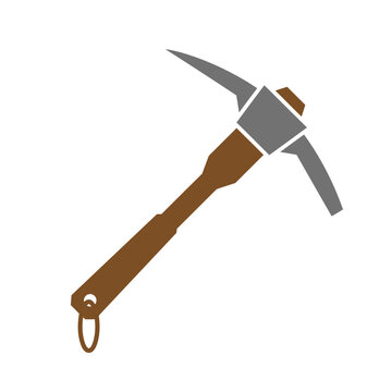 Isolated pickaxe tool on transparent background