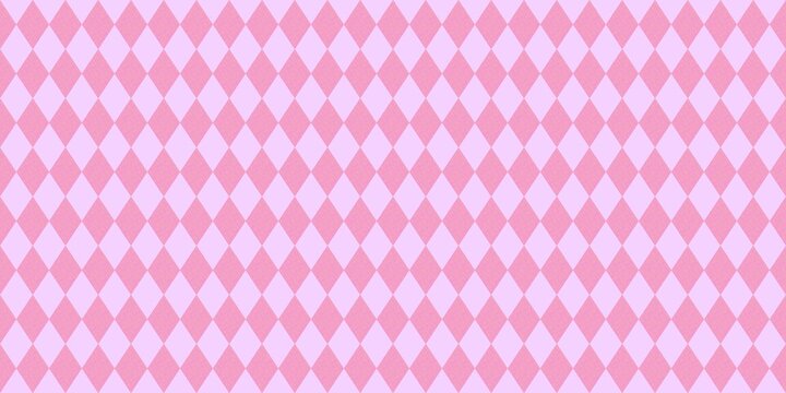 Pink harlequin seamless geometric pattern background with soft pastel diamond texture for decorative design.
