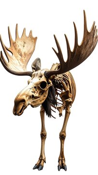 Close up of a majestic deer with large antlers in forest.