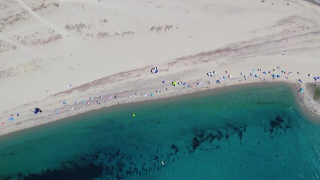Aerial View of Possidi Beach and Cape Halkidiki Greece