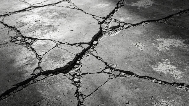 Weathered Dry Cracked Earth Texture Background with Rough Arid Soil, Drought Patterns, Desert Ground, Natural Surface and Abstract Climate Detail