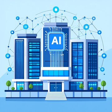Artificial intelligence technology digital concept illustration.