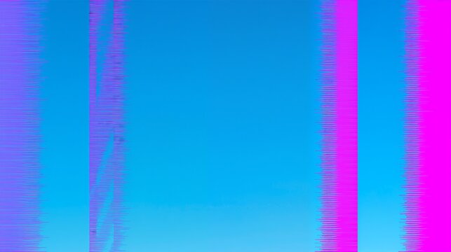 AI Generative. Abstract Blue and Magenta Glitch Background with Digital Noise Distortion. 1