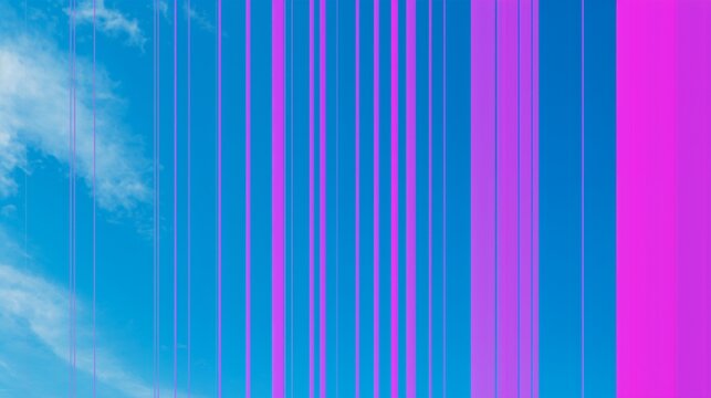 AI Generative. Abstract Blue and Magenta Glitch Background with Digital Noise Distortion. 2