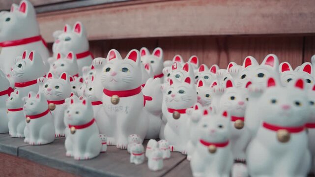 Japanese Gotokuji manekineko 招き猫 ピンク 大きい 幸福を呼ぶ招き猫