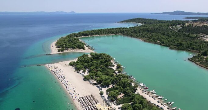Glarokavos Beach Halkidiki Greece Aerial View