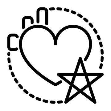 Satisfied icon, line icon style