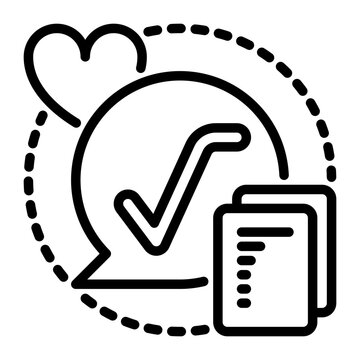 Accepted icon, line icon style