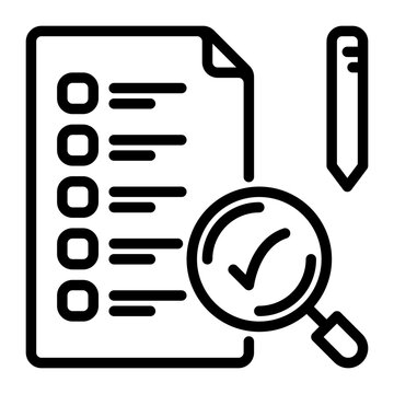 Survey icon, line icon style